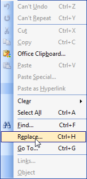 Replace Command Edit Menu Microsoft Word Tutorials