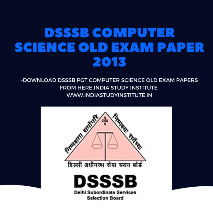 dsssb tgt computer science previous year papers pdf